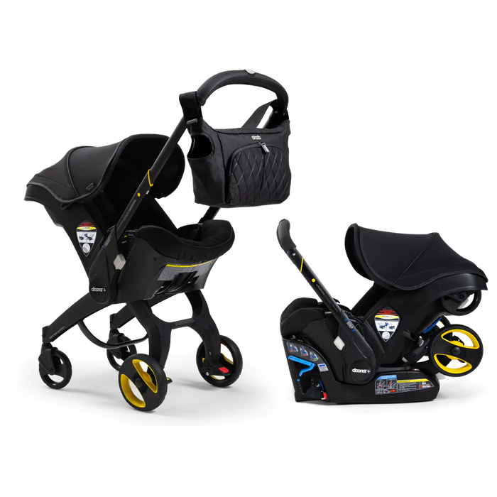 Doona Midnight Edition (Essentials Bag included) + Infant Car Seat Stroller with Base | FOR SAME DAY DELIVERY CALL/Whatsapp 718-998-7373