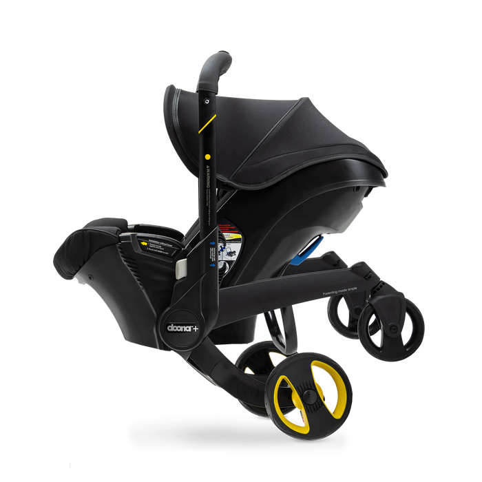 Doona Midnight Edition (Essentials Bag included) + Infant Car Seat Stroller with Base | FOR SAME DAY DELIVERY CALL/Whatsapp 718-998-7373