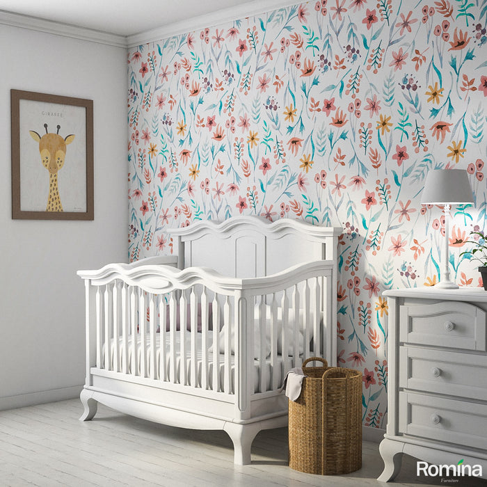 Romina Cleopatra Convertible Crib - Solid Back