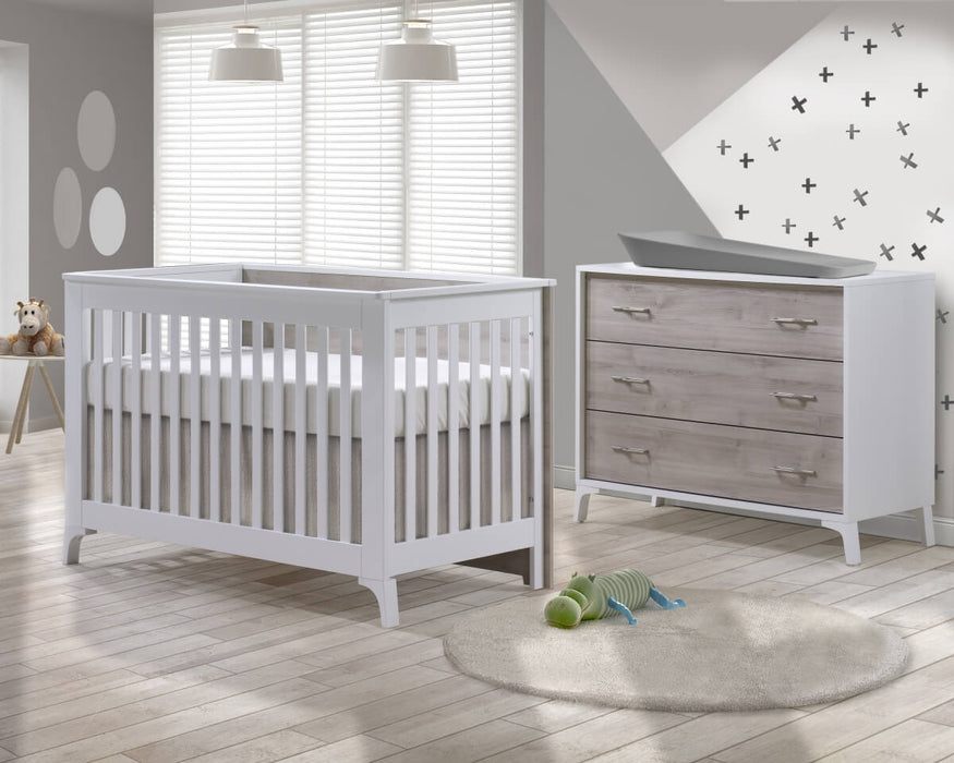 Tulip Metro Convertible Crib + 3 Drawer Dresser Set