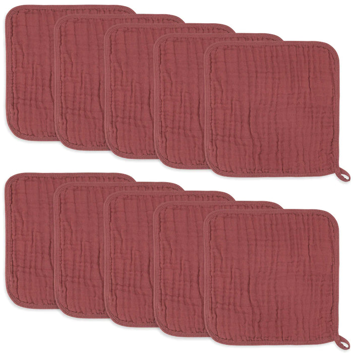 Comfy Cubs Muslin Cotton Baby Washcloths (10 Pack)