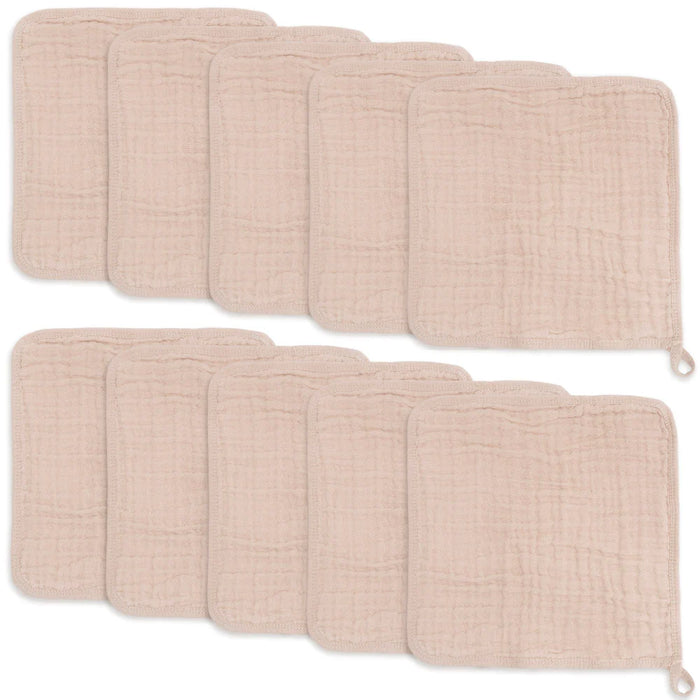 Comfy Cubs Muslin Cotton Baby Washcloths (10 Pack)