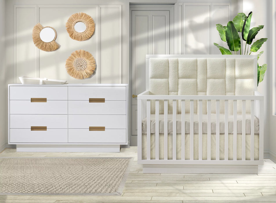 Natart Como Convertible Crib with Upholstered Panel