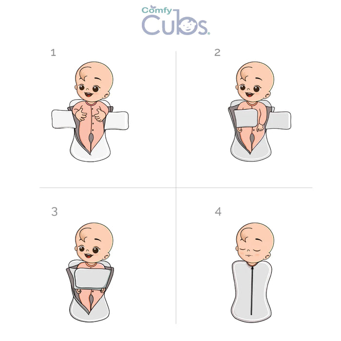 Comfy Cubs Zip Up Swaddle Small (2 Pack)