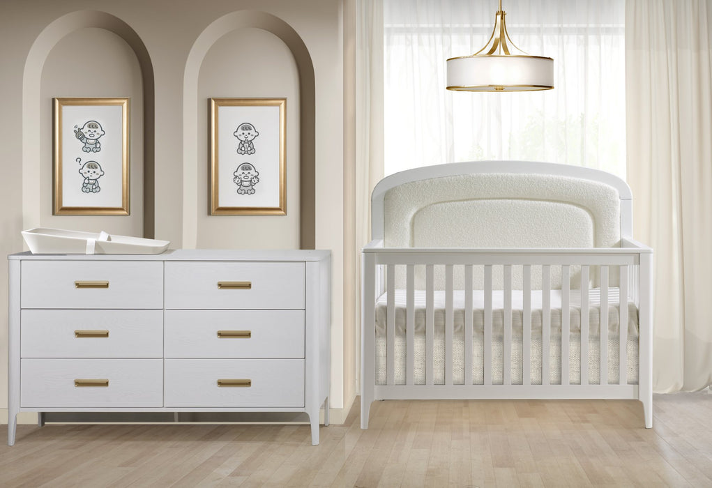 Natart Palo Convertible Crib with Upholstered Panel