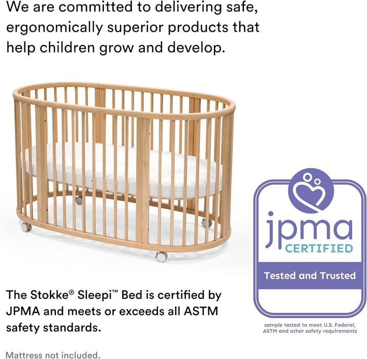 Stokke Sleepi Baby Crib and Toddler Bed 3-1, Natrual Beech Wood