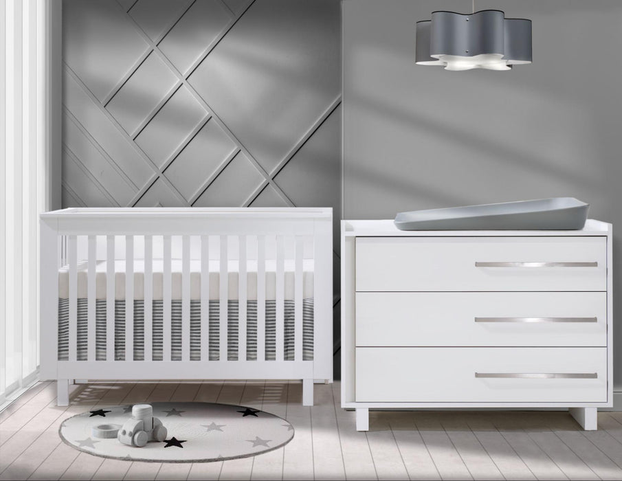 Tulip Urban Convertible Crib + 3 Drawer Dresser Set