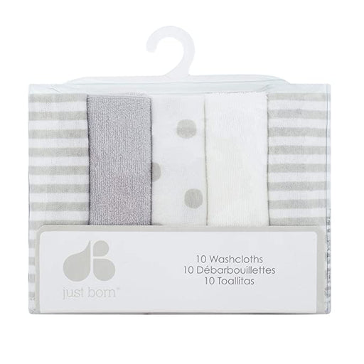 Just Born Pom Pom 10 Pack Terry Washcloths