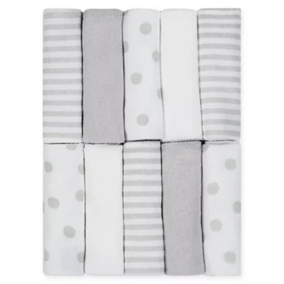 Just Born Pom Pom 10 Pack Terry Washcloths