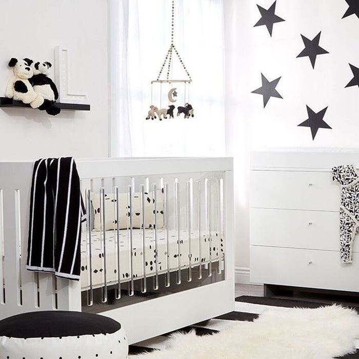 Roh Crib - One Side Acrylic and White