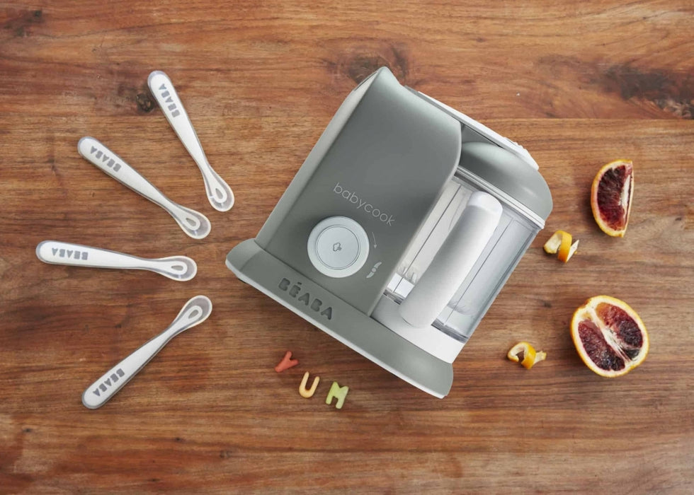 BEABA First Stage Baby Feeding Spoon Set  (4 Pack) Cloud