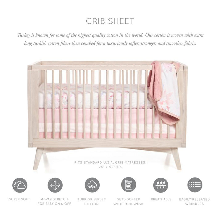 Oilo PRIM FLORAL CRIB SHEET
