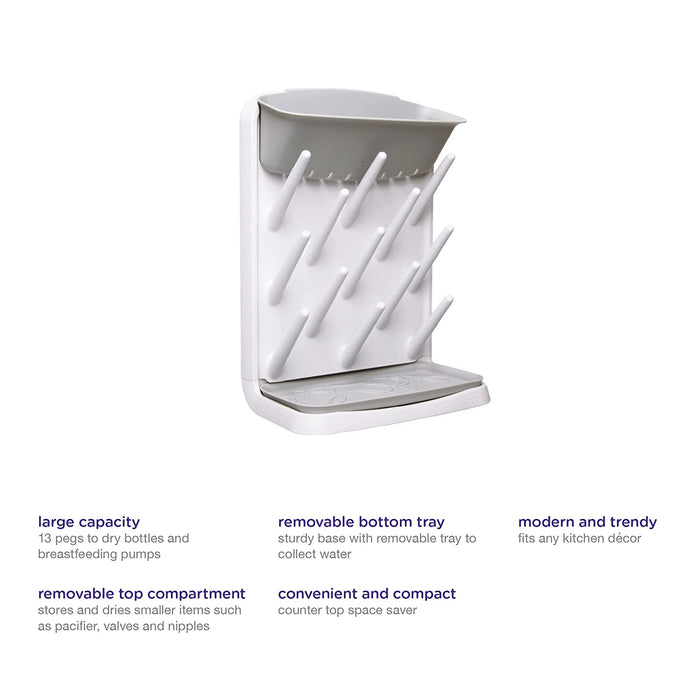Ubbi Vertical Bottle Drying Rack-Gray