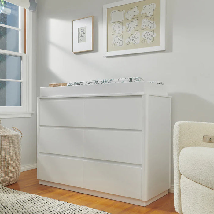 Baby Letto Bento 6 Drawer Dresser in White